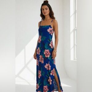 Banana Republic Blue Floral Maxi Dress